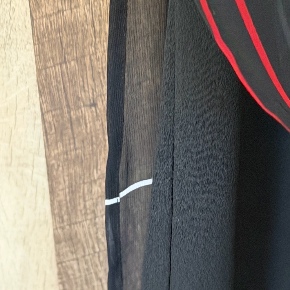 Alfani Black Dress with Red and White Geometric Design - Picture 6 of 12